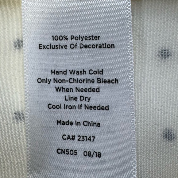 Talbots Blouse Women's Size 3 XP Cream Polyester Polka Dot Top Relax Fit Casual - Picture 13 of 13